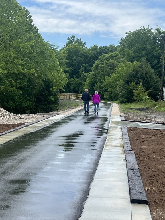 Trailgoers Walking the Monon South Trail in Salem